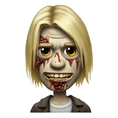 kurt cobain zombie sticker