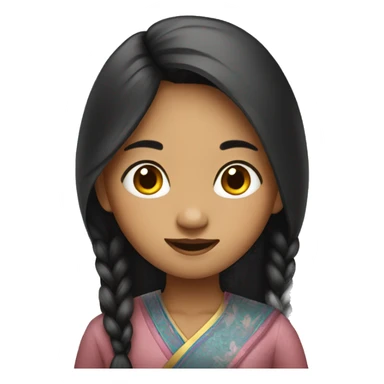 Chinese-Indian girl sticker