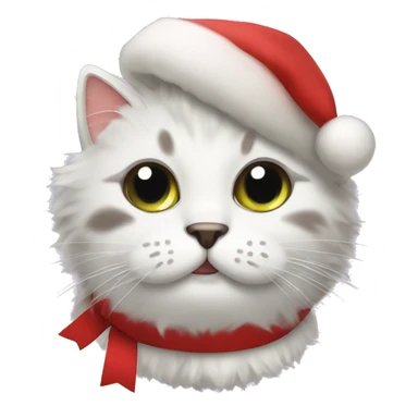 hairball christmas themed  sticker