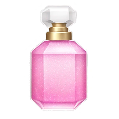 pink and white sparkly perfume  sticker
