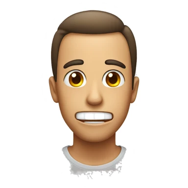 smile with surprised eyebrows sticker