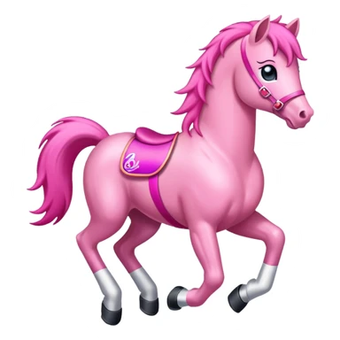 Pink pony racing disco sticker