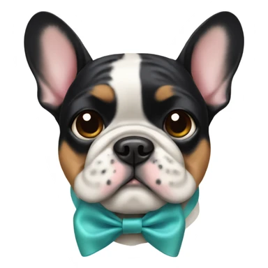 Frenchie with bow sticker