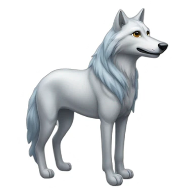 Un loup sur une licorne sticker