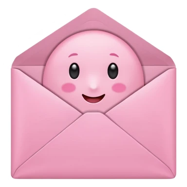 cute pink envelope  sticker