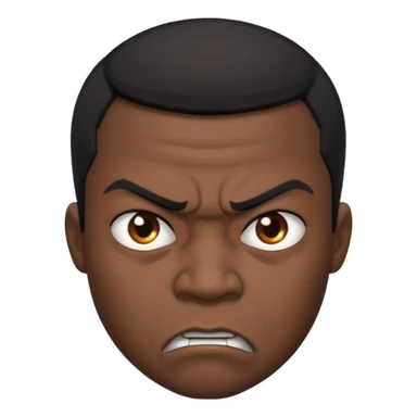 draw an angry violent black man sticker