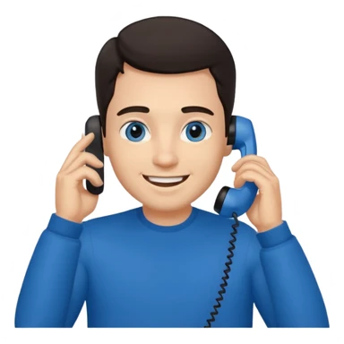 ligth man calling on the phone sticker