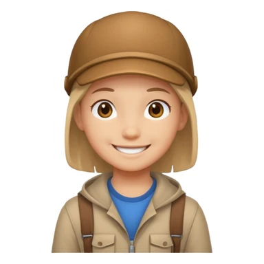 a cute math adventurer, wearing basic clothes sticker