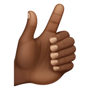 A dark skin tone thumbs up gesture with a subtle light skin tone gradient at the edge sticker