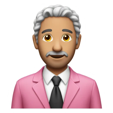 Jewish man with pink suit sticker