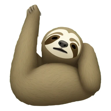 very tired sloth lying face down sticker