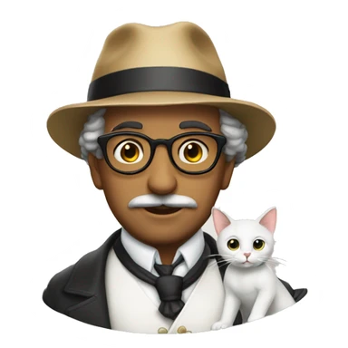 Pessoa com gato sticker