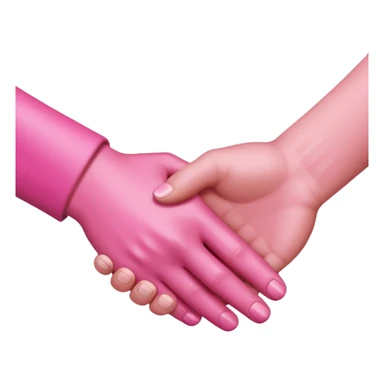 handshake pink hands sticker