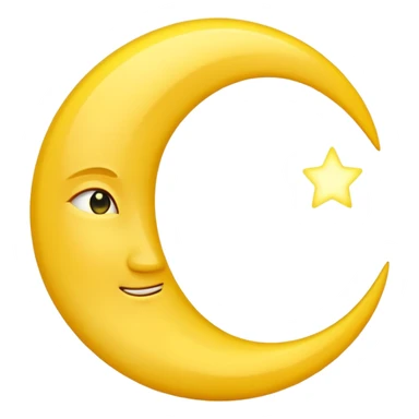 Crescent moon sticker
