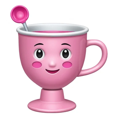 Hellrosa standlay Cup mit pinkem ,,L“ Anhänger sticker