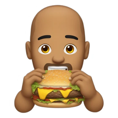 The rock eating burger sticker