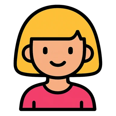 A girl with a bob haircut sticker