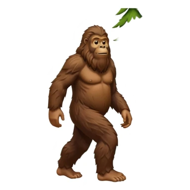 bigfoot, walking through forest sticker