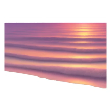 Pretty orange and yellow and pink sunset on a beach sticker