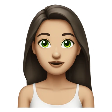 Brunette wir green eyes  sticker