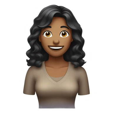 👩🏽🤭 sticker