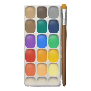 palette with paints sticker