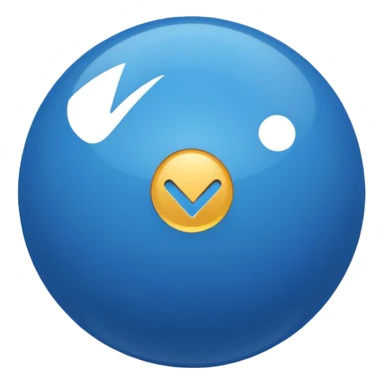 There should be a white checkmark inside the round blue ball. sticker