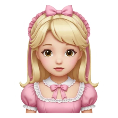 Pink Lolita with blonde hair sticker