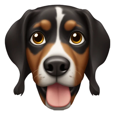 Black/brown dog with floppy ears sticker
