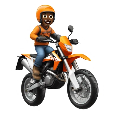 Man doing wheelie on ktm 500  sticker