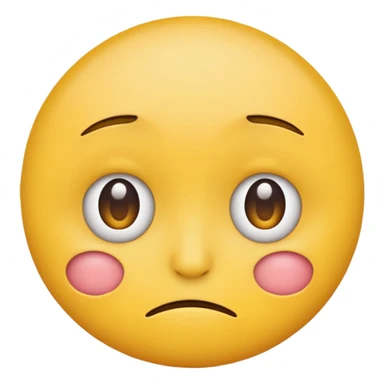 A yellow round face emoji side eye sticker