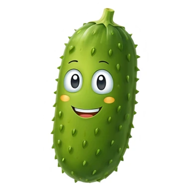 dill pickle with a smile sticker