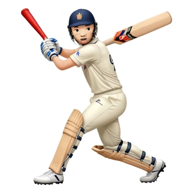 Heung min son swinging a cricket bat sticker