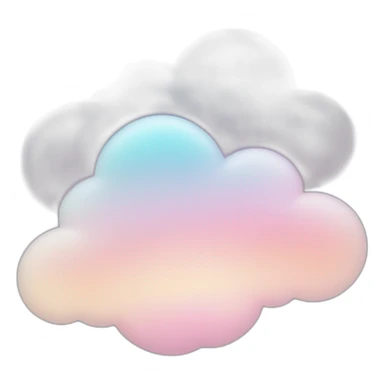 Pastel gradient hue cloud sticker
