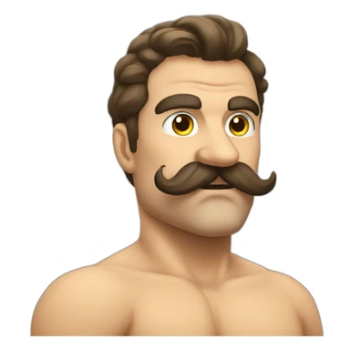der fuereri fhuhrer ultra muscular leader moustache sticker