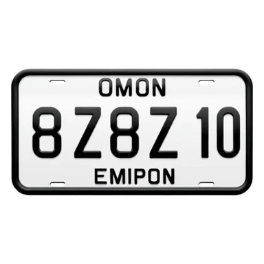 Make a car number plate say BGZ9007 sticker