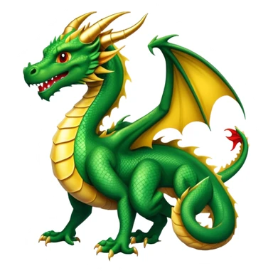 animated scroll-like banner with a dragon theme, featuring a dragon, suitable for emoji or icon use, vibrant colors, clear details, simple and recognizable design sticker