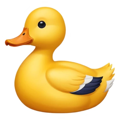 Flat design style duck sticker