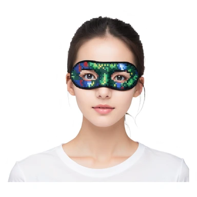 simple black superhero eye mask sticker