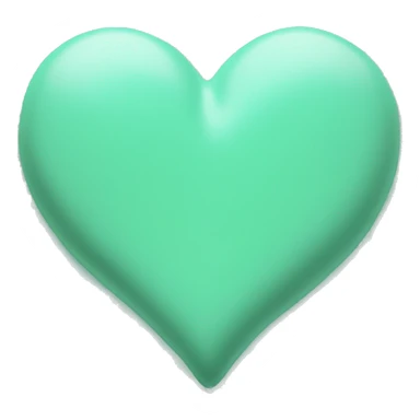 Sea foam green heart sticker