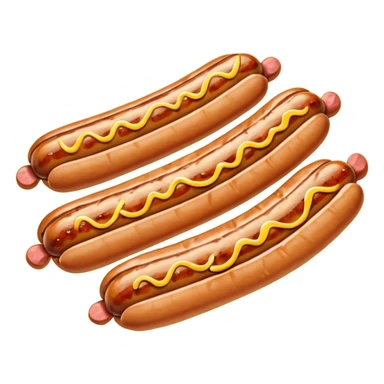 small sausages with mustard sticker