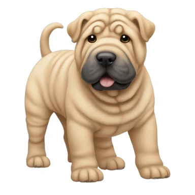 Shar pei dog please I need a fluffy grey one sticker