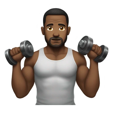 Man sad with dumbells  sticker