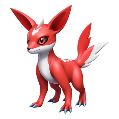  Cute Shiny Exotic Colorful Guilmon-Latias-Koraidon-Umbreon-Fakémon-hybrid-creature (full body)  sticker