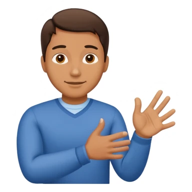 shaking his hands sticker