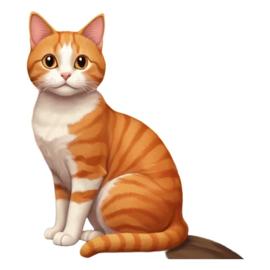 Cat Watching Sunset Scene sticker