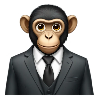 monkey in suit sticker