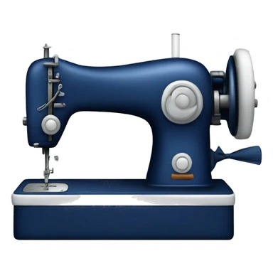 Navy blue Sewing machine with a white bow sticker