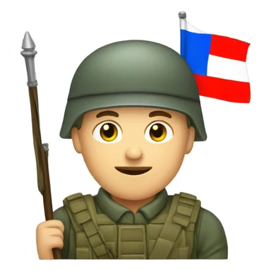 russian soldier with flag sticker