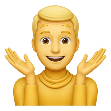 Emoji man joyful with hands on his neck sticker
